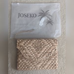 Straw clutch bag
